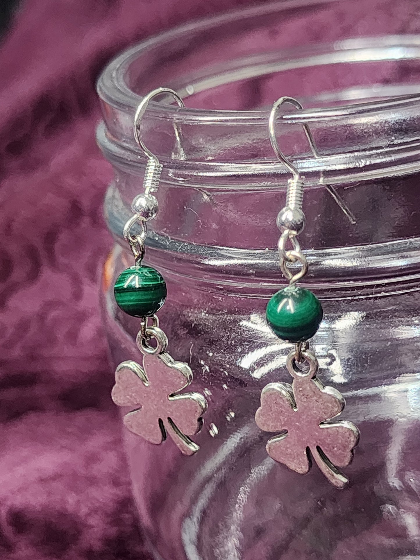 Shamrock Malachite earrings