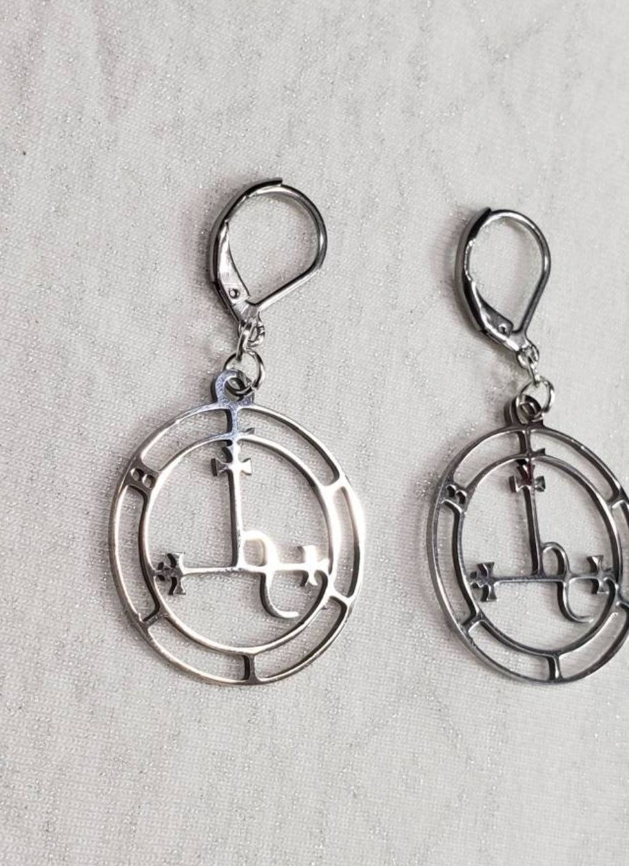 Lilith sigil earrings