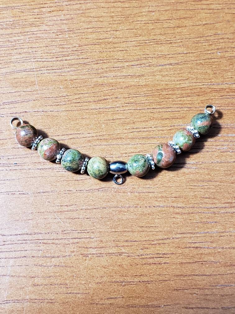 Unakite necklace with pendant of choice