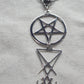 Lucifer Sigil with Inverted Pentagram on stainless steel Necklace