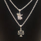 Anubis, Egyptian God of the Afterlife, double strand necklace