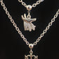 Anubis, Egyptian God of the Afterlife, double strand necklace