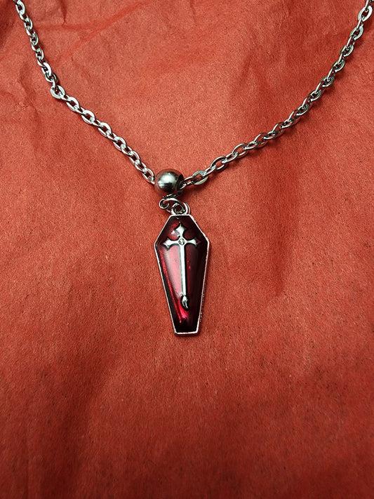 Blood coffin necklace