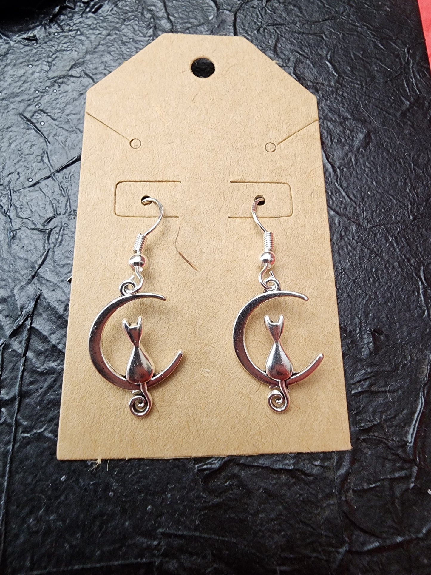 Cat on Moon earrings