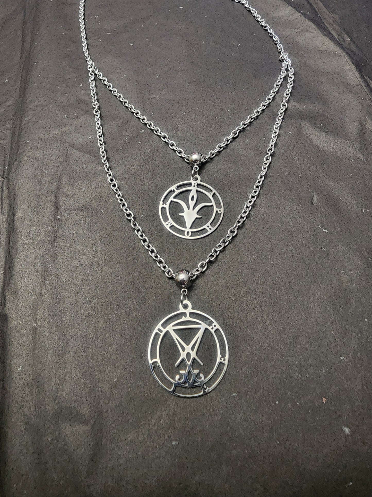 Baphomet and Lucifer necklace