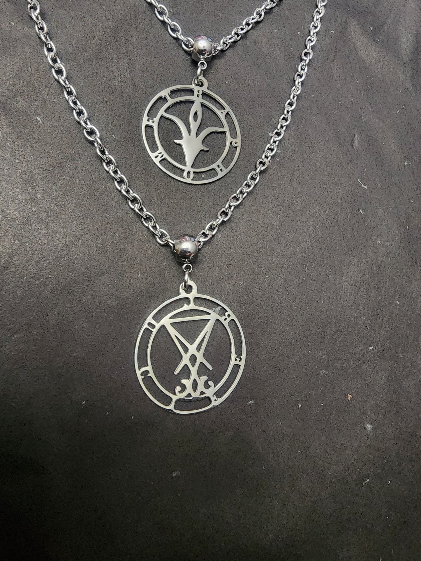 Baphomet and Lucifer necklace