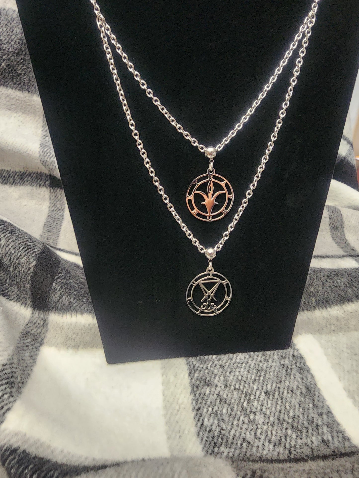 Baphomet and Lucifer necklace