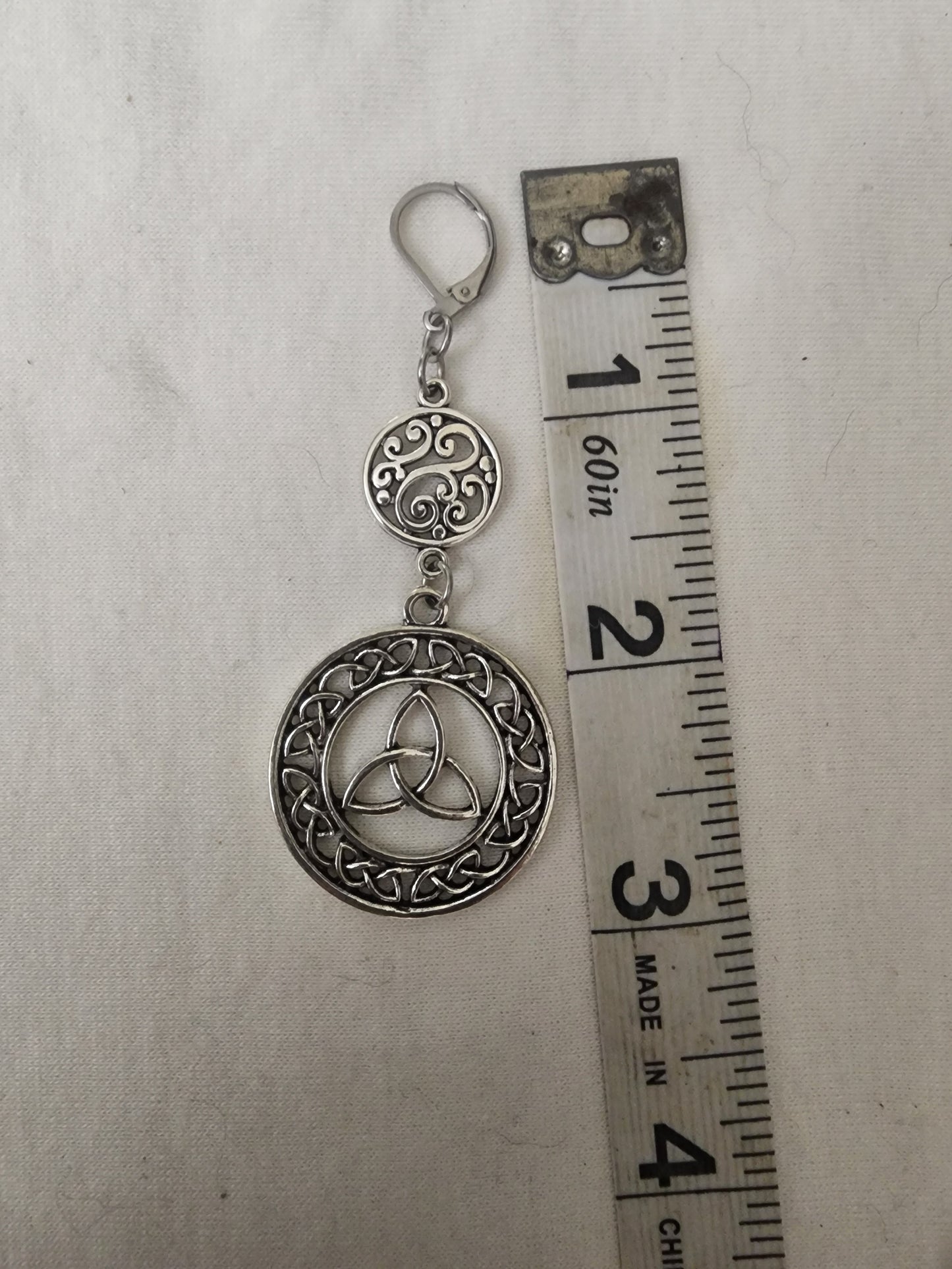 Filigree triskelion earrings