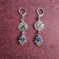 Filigree Hamsa Evil Eye earrings