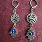 Filigree Hamsa Evil Eye earrings