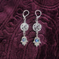 Filigree Hamsa Evil Eye earrings