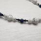 Dumortierite and Howlite necklace