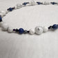 Dumortierite and Howlite necklace