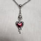 Vampire Bat with Bleeding Heart necklace