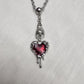 Vampire Bat with Bleeding Heart necklace