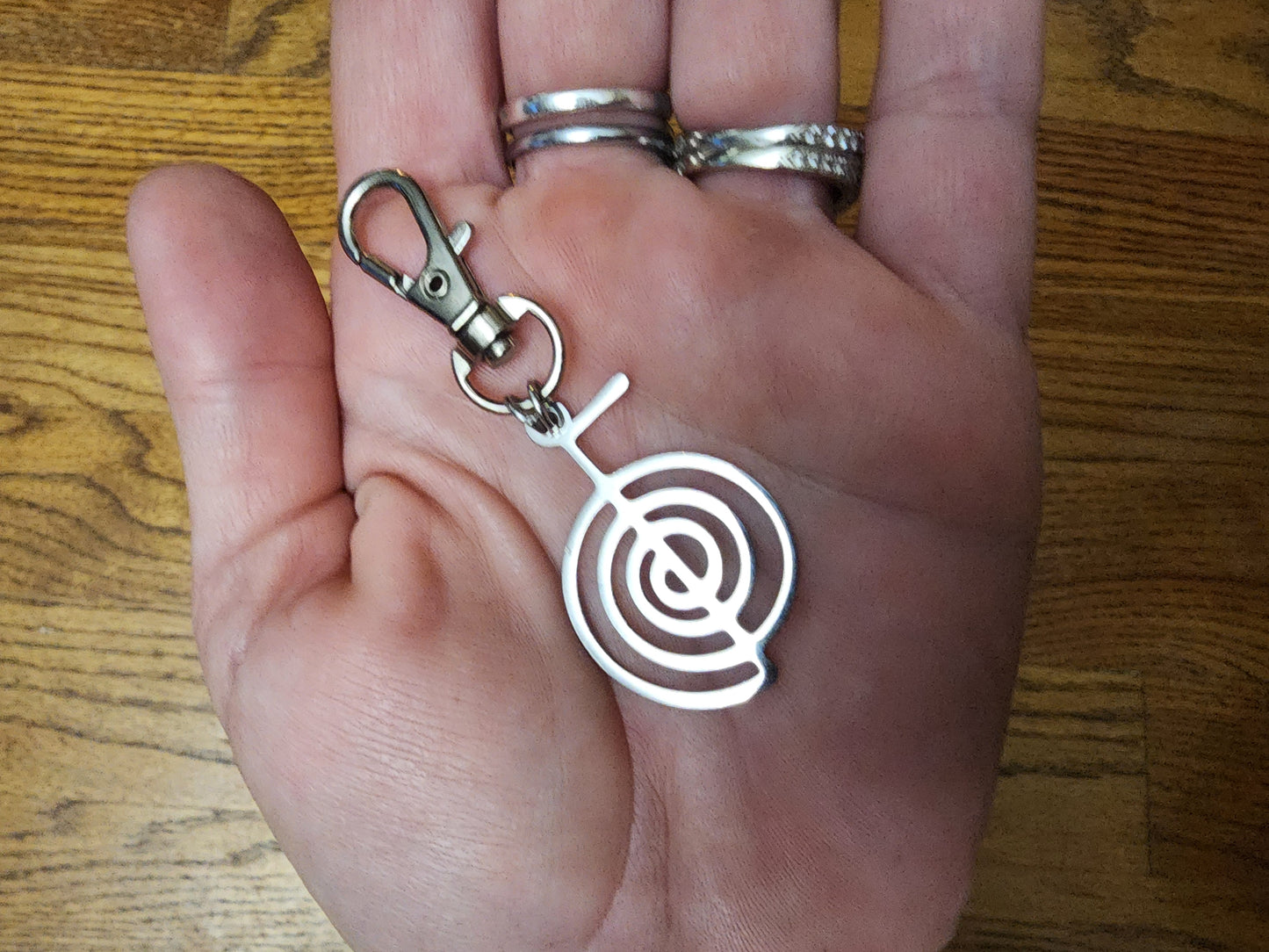 Reiki zipper pull or key clip