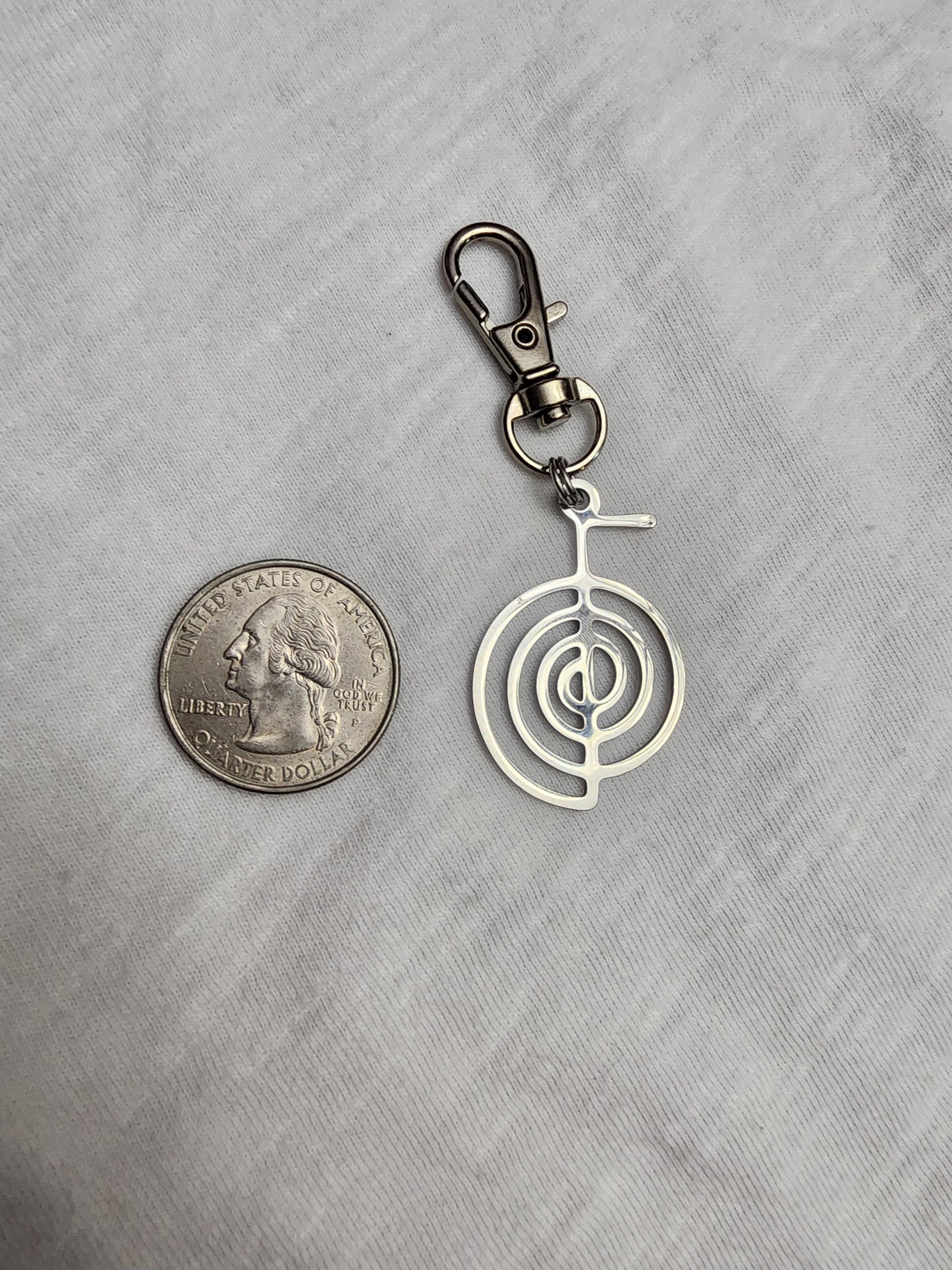 Reiki zipper pull or key clip