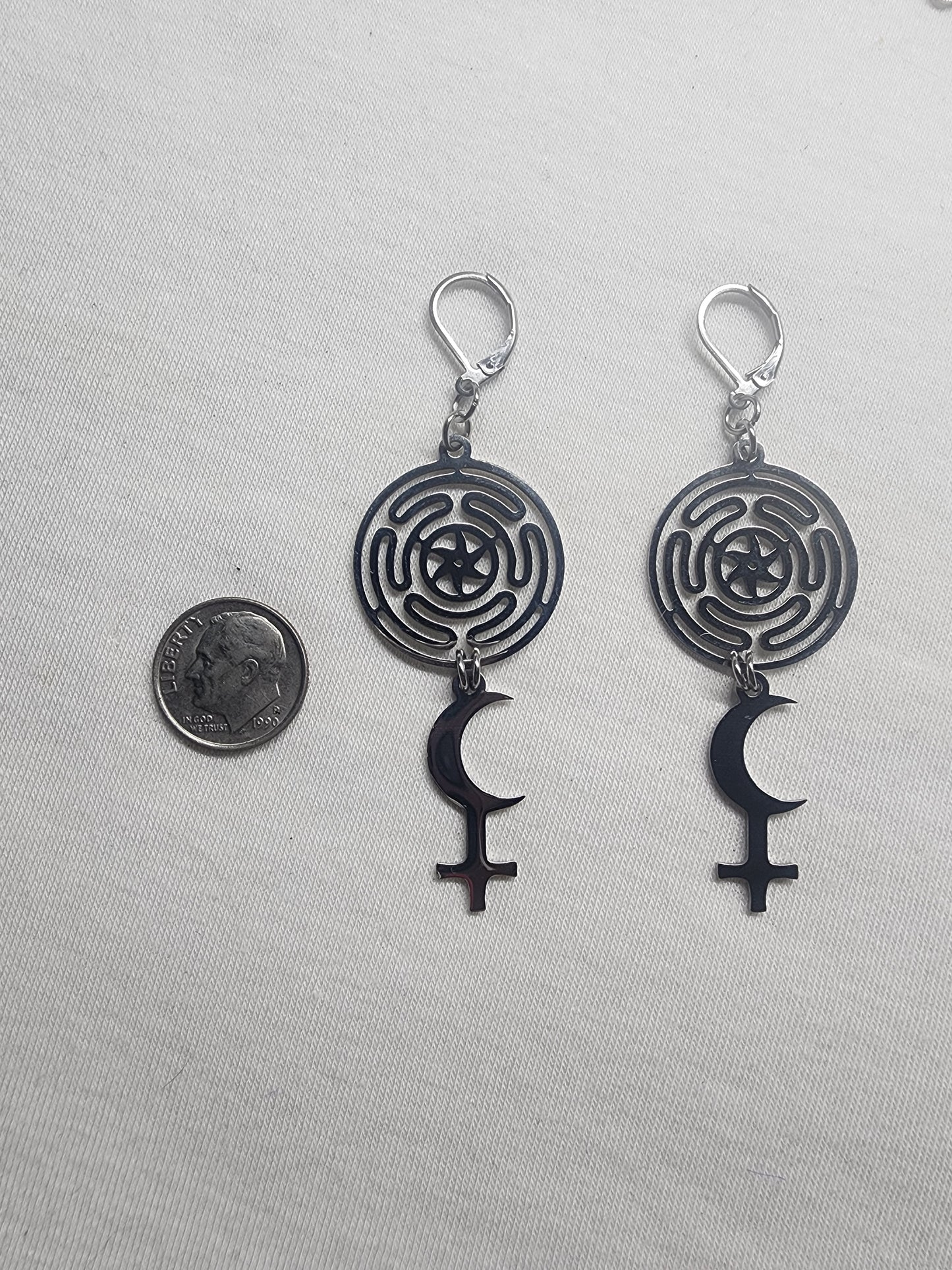 Hekate Black Moon Lilith earrings