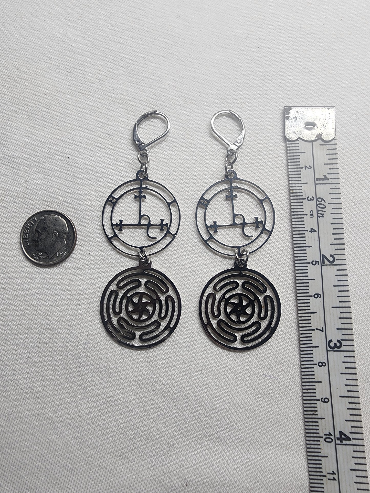 Hekate Lilith sigil earrings