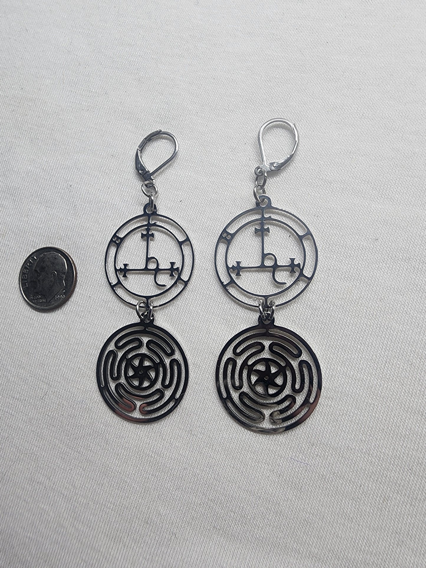 Hekate Lilith sigil earrings