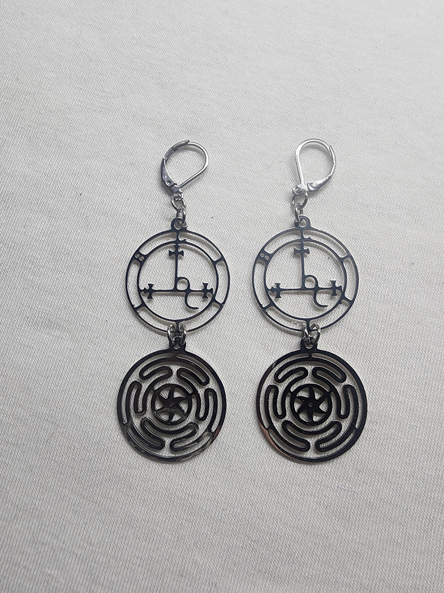 Hekate Lilith sigil earrings