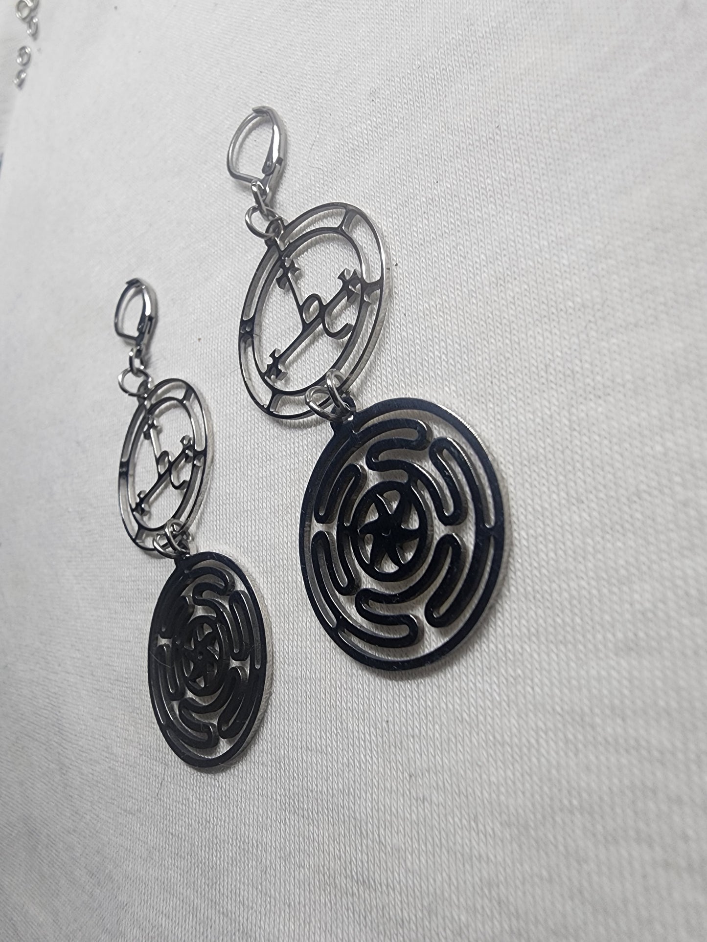 Hekate Lilith sigil earrings