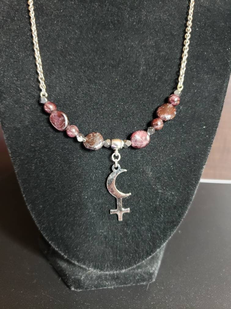 Garnet Lilith necklace