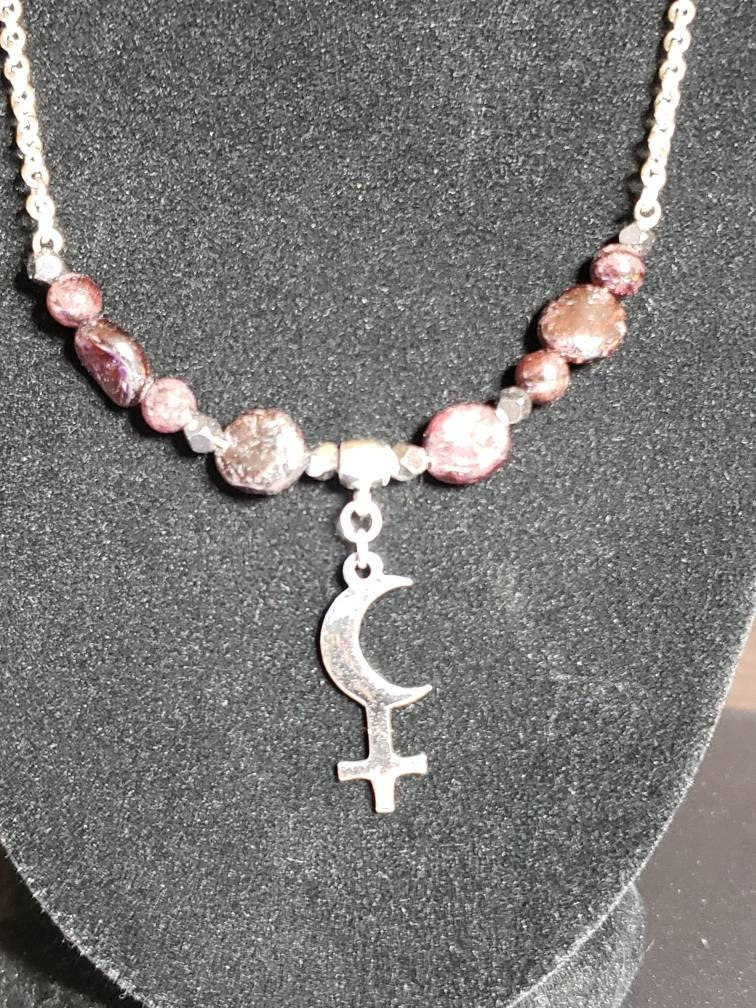 Garnet Lilith necklace