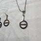 Agender pride necklace and earrings set