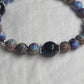 Sea sediment Jasper with black Tourmaline stretch bracelet