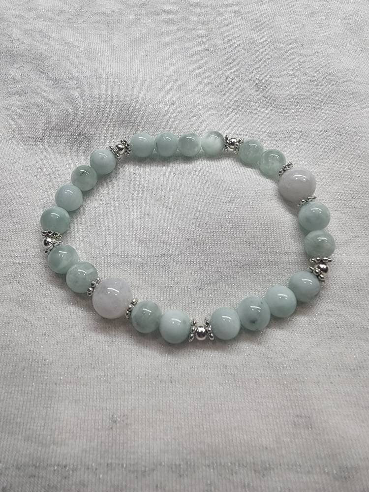 Angelite with Moonstone bracelet