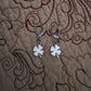 Small shamrock ,four leaf clover, good luck necklace and earrings set