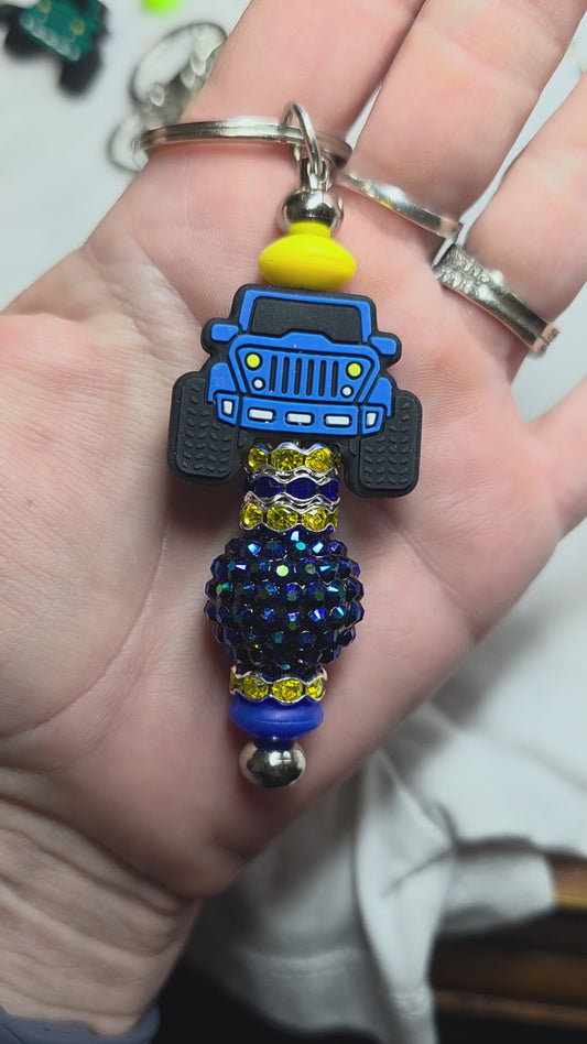 Blue JEEP keychain