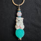 Happy polar bear keychain
