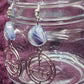 Blue Swirl Lilith sigil earrings