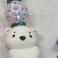 Happy polar bear keychain