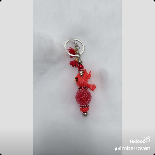 Red Cardinal keychain