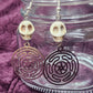 Hekate skull earrings