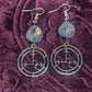 Blue Swirl Lilith sigil earrings