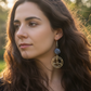 Blue Swirl Lilith sigil earrings