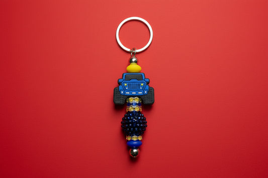 Blue JEEP keychain
