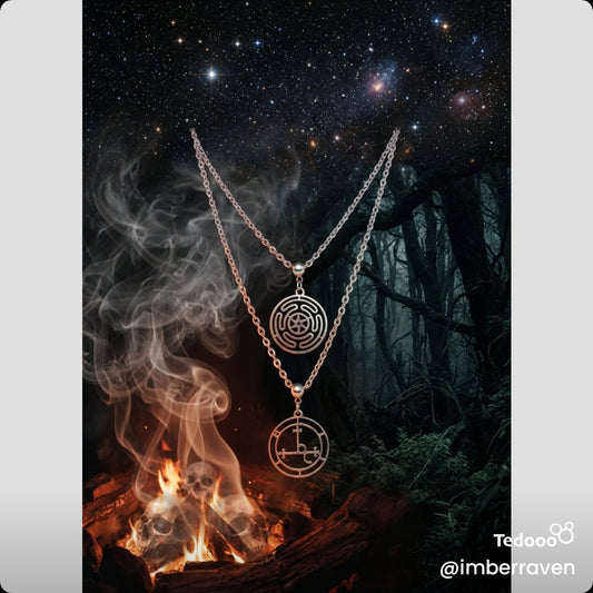 Hekate and Lilith layered necklace