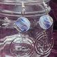 Blue Swirl Lilith sigil earrings