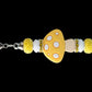 Yellow mushroom keychain