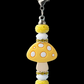 Yellow mushroom keychain