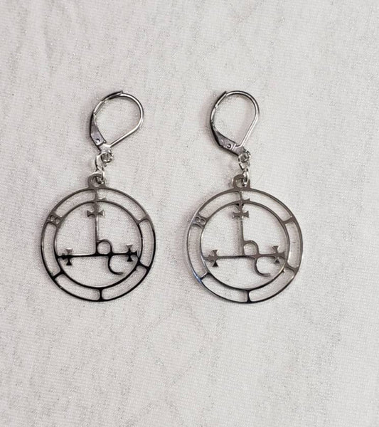Lilith sigil earrings